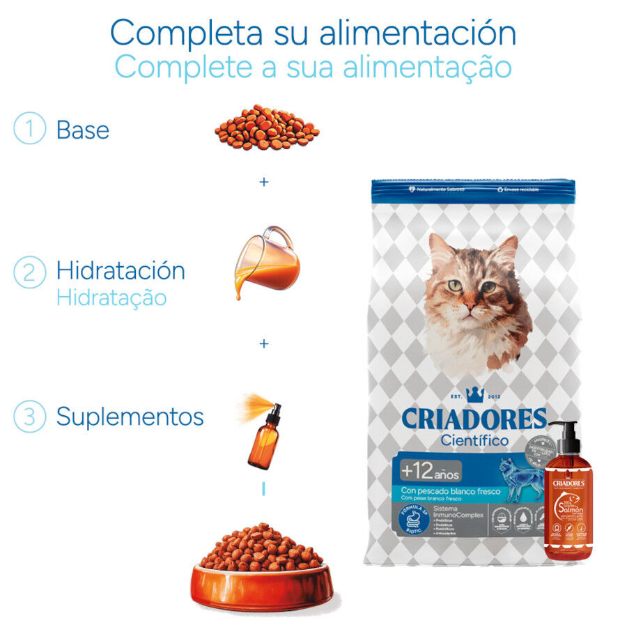 Criadores Cient&iacute;fico Senior +12 Ra&ccedil;&atilde;o de peixe para gatos, , large Imagem n&uacute;mero 8