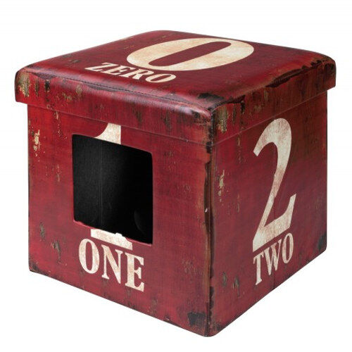 Europet Vintage Cubo One cama para mascotas roja Imagem n&uacute;mero 1