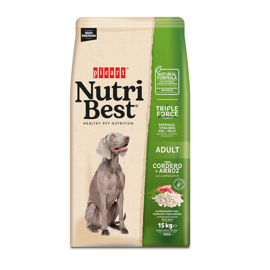 15 Kg Nutribest Adult Borrego e Arroz ra&ccedil;&atilde;o para c&atilde;es, , large Imagem n&uacute;mero 1