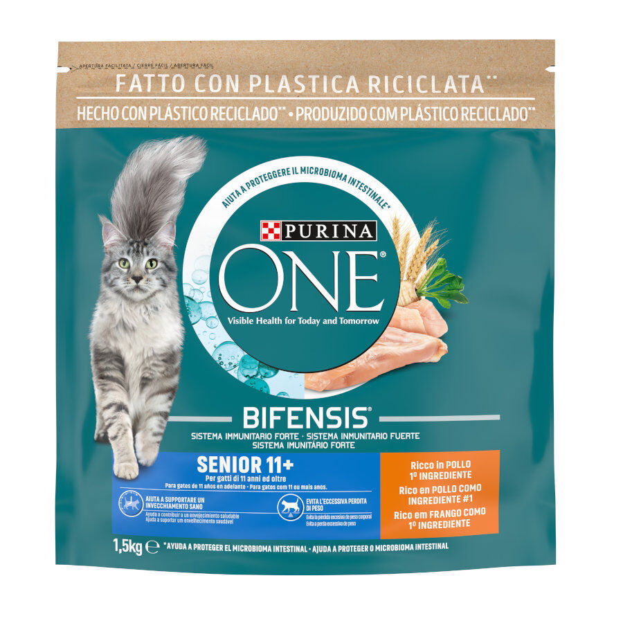 1.5 kg Purina One Senior 11+ Bifensis Frango ra&ccedil;&atilde;o para gatos, , large Imagem n&uacute;mero 1
