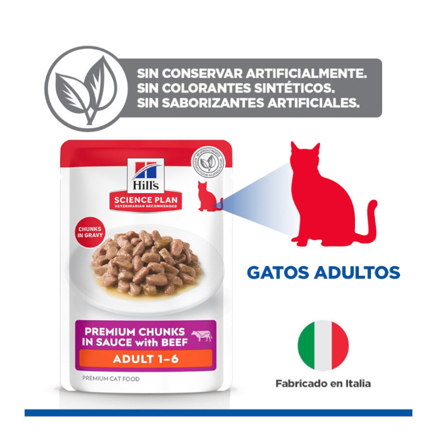 85 g Hill's Science Plan Adult Vitela Saqueta em Molho para gatos, , large Imagem n&uacute;mero 5