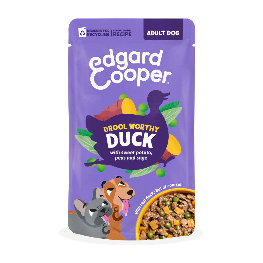 150 g Edgard & Cooper Adult Grain Free Comida h&uacute;mida de Pato em saquetas para c&atilde;es, , large Imagem n&uacute;mero 1
