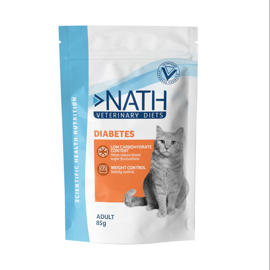 12 saquetas x 85 g Nath Veterinary Diets Diabetic saqueta para gatos Pack poupan&ccedil;a!, , large Imagem n&uacute;mero 1
