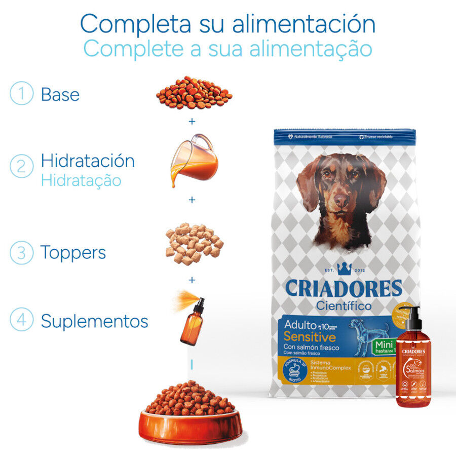 Criadores Cient&iacute;fico Sensitive Adulto Mini Ra&ccedil;&atilde;o de salm&atilde;o para c&atilde;es, , large Imagem n&uacute;mero 8