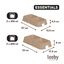 Leeby Comedouro Duplo Quadrado Taupe para c&atilde;es, , large Indicador imagem n&uacute;mero 4