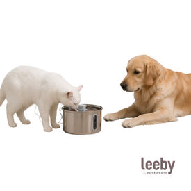 Leeby Bebedouro em A&ccedil;o Inoxid&aacute;vel para c&atilde;es e gatos