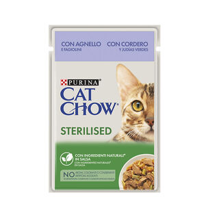 Purina Cat Chow Sterilised Cordeiro Saquetas para gatos