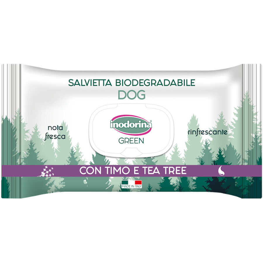 Inodorina Green Toalhitas h&uacute;midas refrescantes para c&atilde;es, , large Imagem n&uacute;mero 1