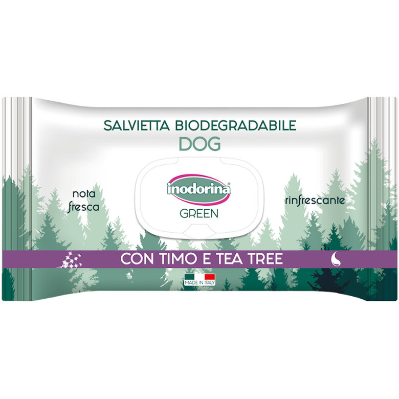 Inodorina Green Toalhitas húmidas refrescantes para cães,  Imagem número 1 Inodorina Green Toalhitas húmidas refrescantes para cães, , large Imagem número 1