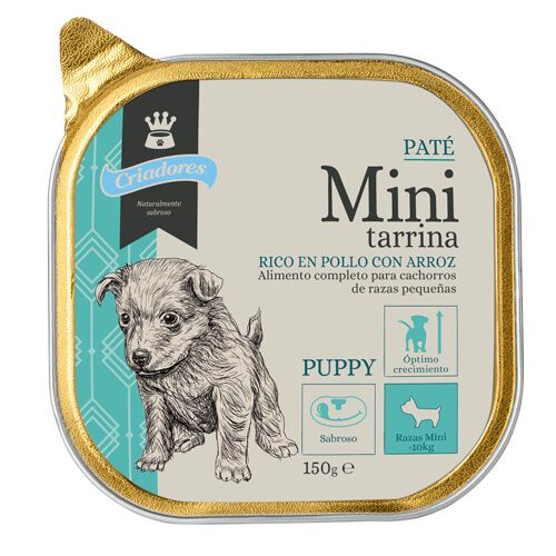 Criadores Mini Tarrina Pollo-arroz pat&eacute; para perro Imagem n&uacute;mero 1