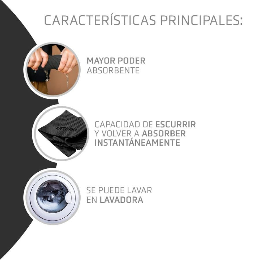 Toalha Artero Samba Bayeta Carbono para c&atilde;es, , large Imagem n&uacute;mero 3