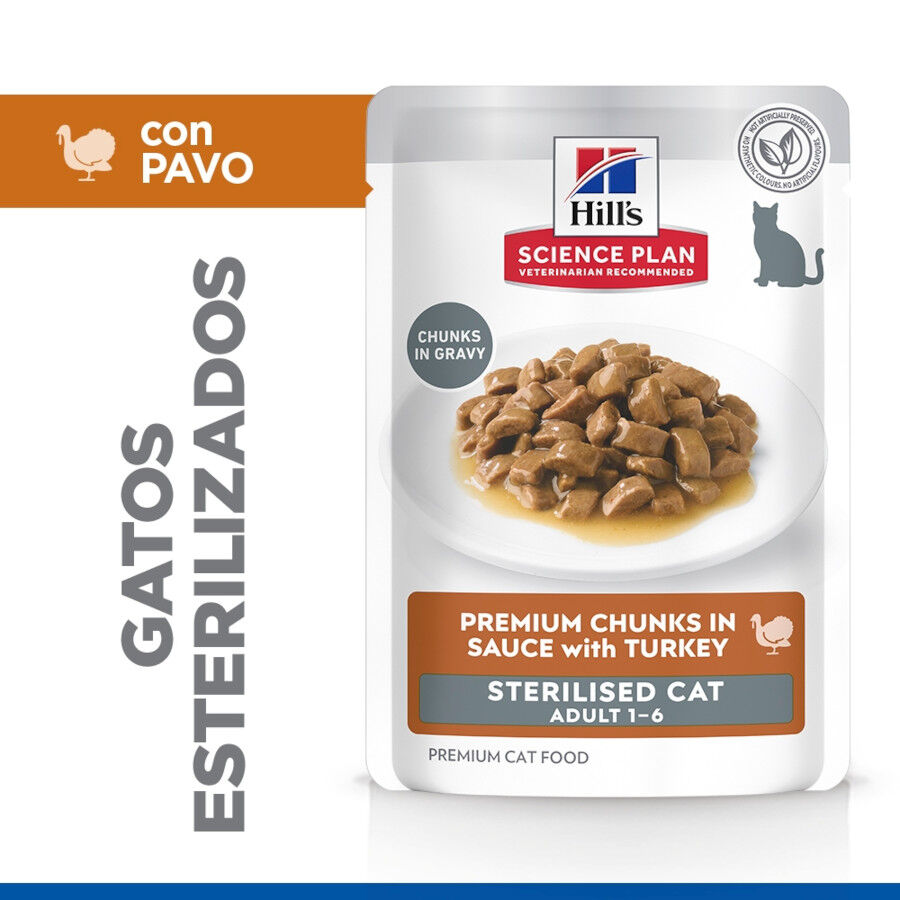 85 g Hill's Science Plan Sterilised Young Adult Peru em Molho saquetas para gatos, , large Imagem n&uacute;mero 3