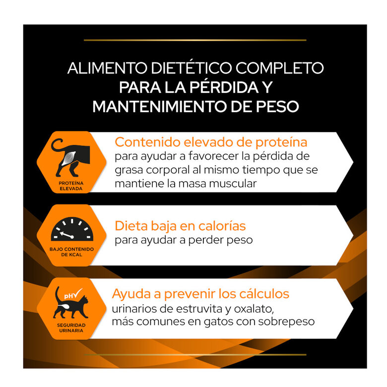 10 uds. x 85 g Purina Pro Plan Veterinary Diets Obesity Alimento húmido de frango em saqueta para gatos ,  Imagem número 3 10 uds. x 85 g Purina Pro Plan Veterinary Diets Obesity Alimento húmido de frango em saqueta para gatos , , large Imagem número 3