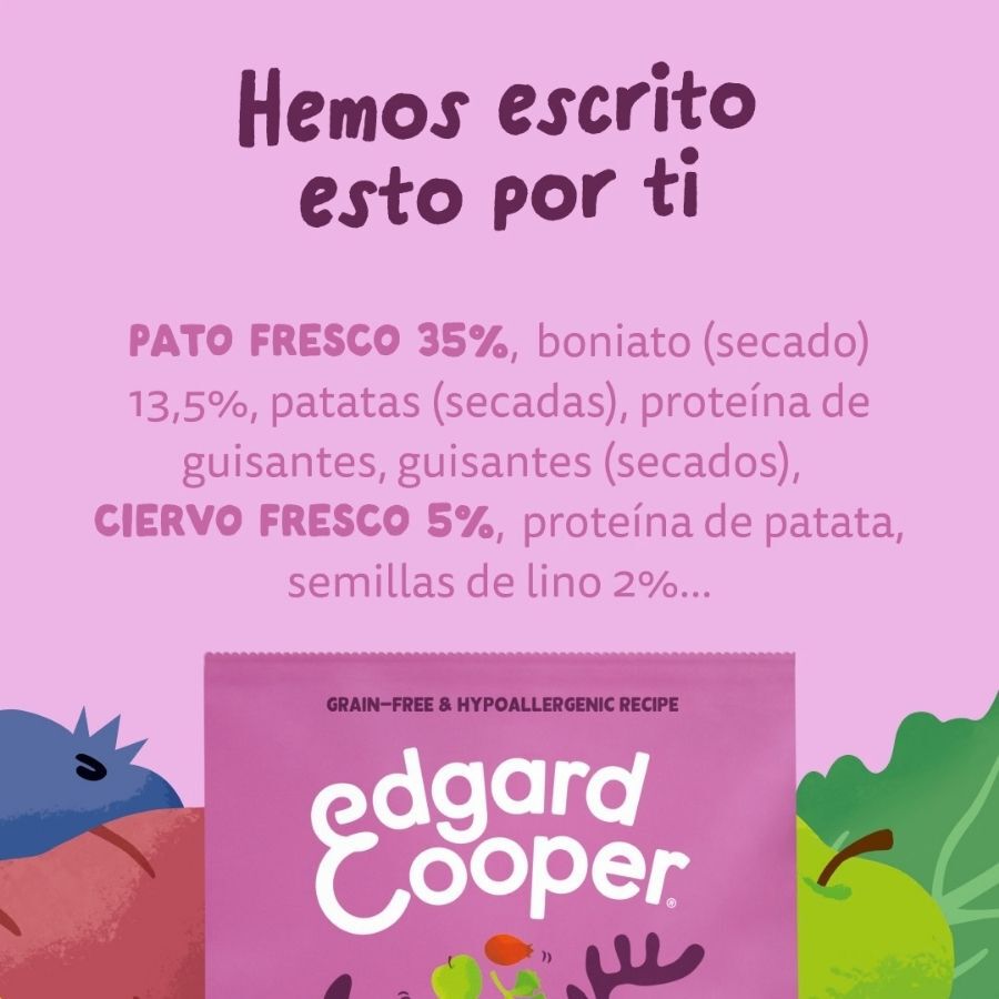 12 kg Edgard & Cooper Adult Ra&ccedil;&atilde;o de Veado e Pato para c&atilde;es de porte grande, , large Imagem n&uacute;mero 3