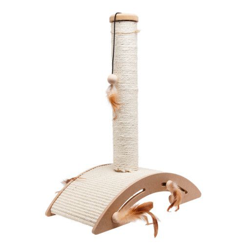 Flamingo con juguete de sisal rascador para gatos Imagem n&uacute;mero 1