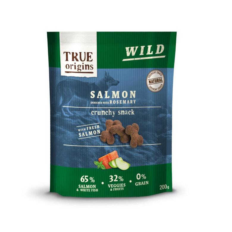 200 g True Origins Wild Biscoitos Salmão e Alecrim para cães,  Imagem número 1 200 g True Origins Wild Biscoitos Salmão e Alecrim para cães, , large Imagem número 1