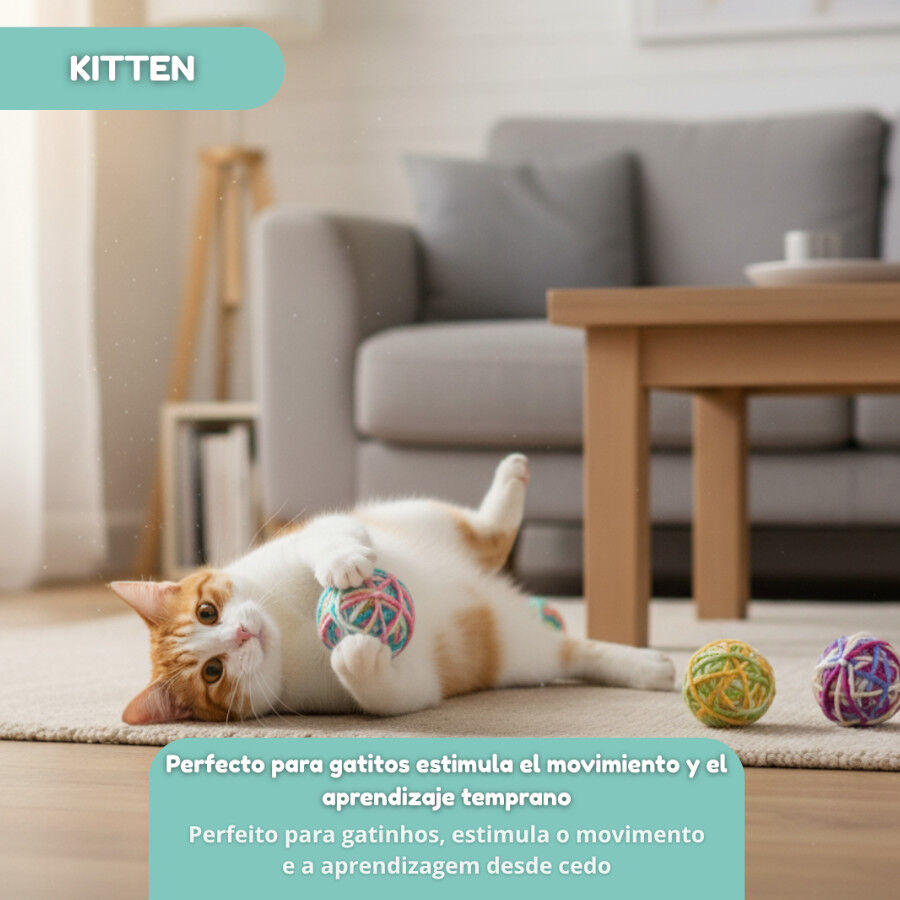 Tootoy! Kitten Kit de bolas de l&atilde; com guizo para gatinhos, , large Imagem n&uacute;mero 5