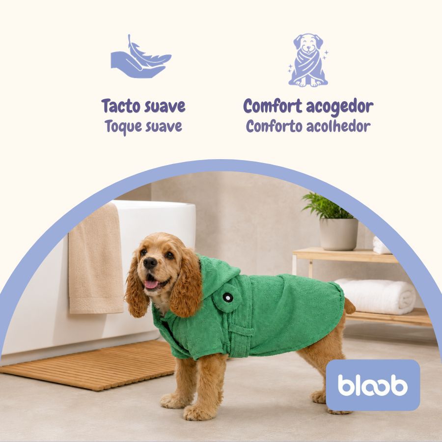 Bloob Rana Roup&atilde;o de Banho verde para c&atilde;es, , large Imagem n&uacute;mero 3