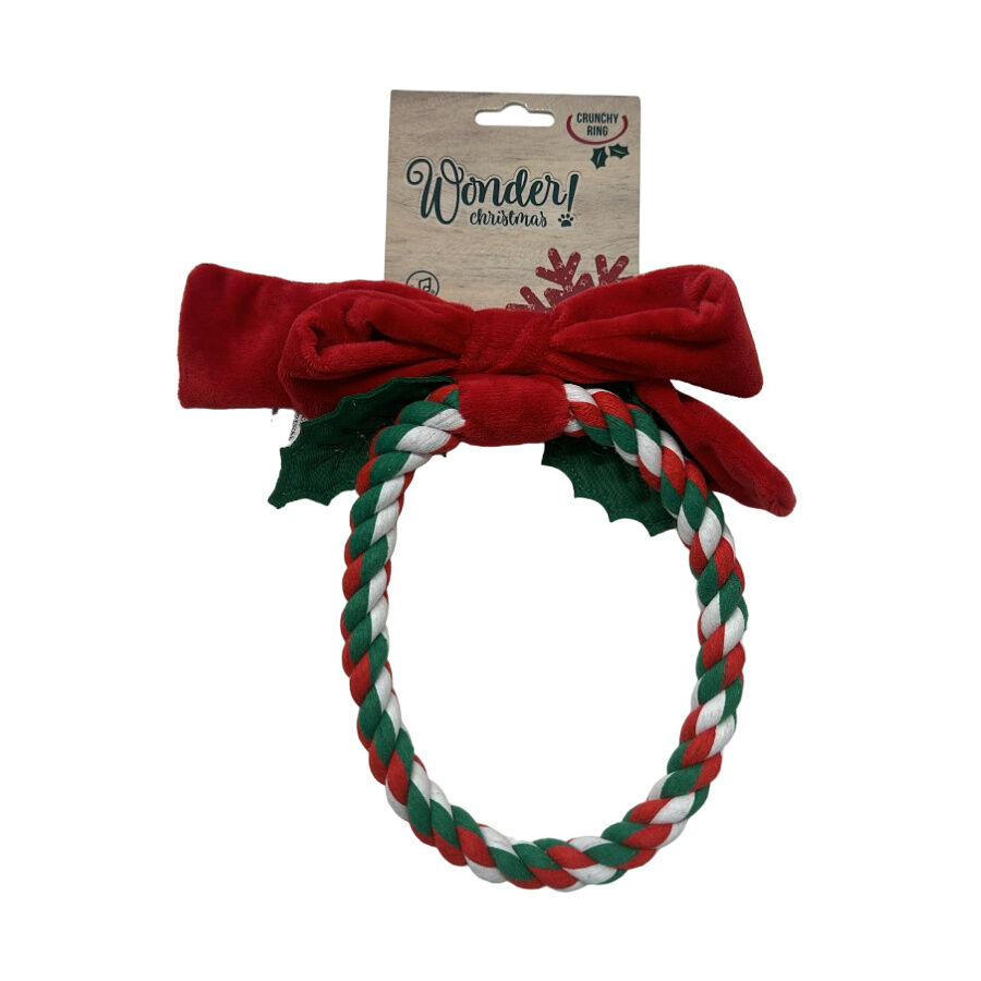 Wonder Christmas Anel de Corda com Som Brinquedo para C&atilde;es, , large Imagem n&uacute;mero 3