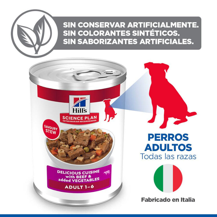363 g Hill's Science Plan Adult Comida h&uacute;mida de Vaca e Legumes para c&atilde;es, , large Imagem n&uacute;mero 3
