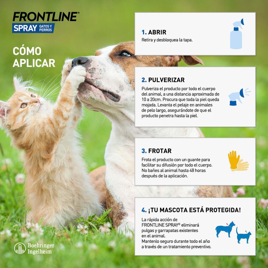 Frontline Spray Antiparasit&aacute;rio para c&atilde;es e gatos, , large Imagem n&uacute;mero 4