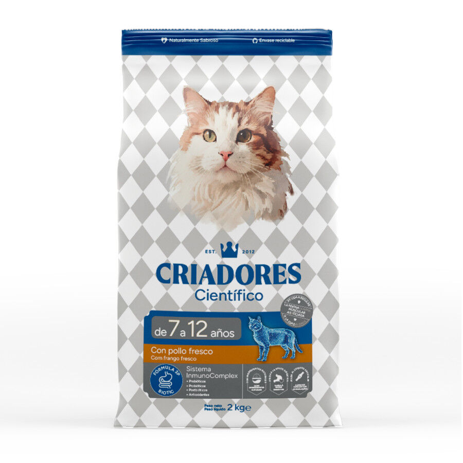 Criadores Cient&iacute;fico Mature +7 Ra&ccedil;&atilde;o de frango para gatos, , large Imagem n&uacute;mero 1