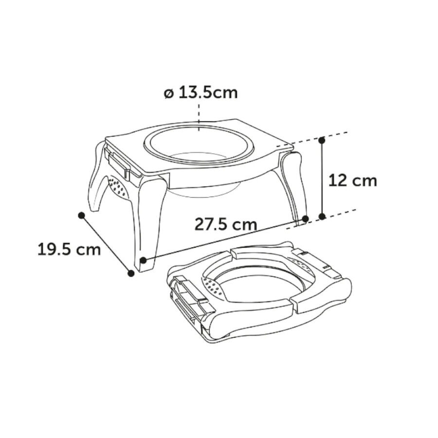 Flamingo Lilo Comedouro e Bebedouro Elevado Cinzento para c&atilde;es, , large Imagem n&uacute;mero 7