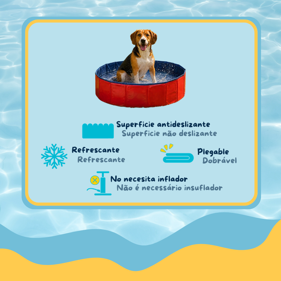 Summer Vibes Fresh Pool Piscina Vermelha para c&atilde;es, , large Imagem n&uacute;mero 4