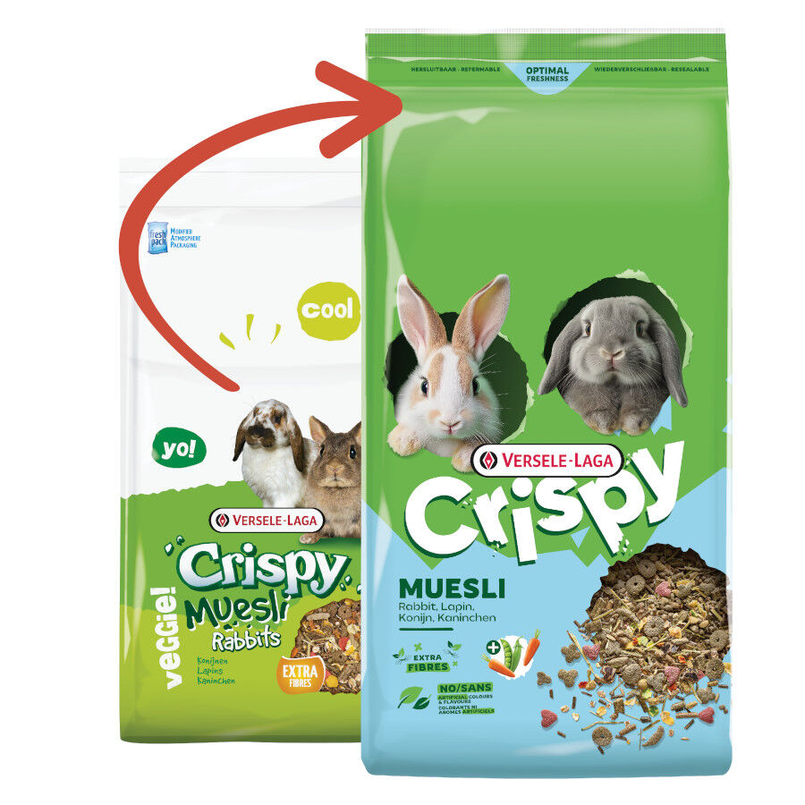 20 kg Versele-Laga Crispy Muesli Ra&ccedil;&atilde;o para coelhos, , large Imagem n&uacute;mero 2