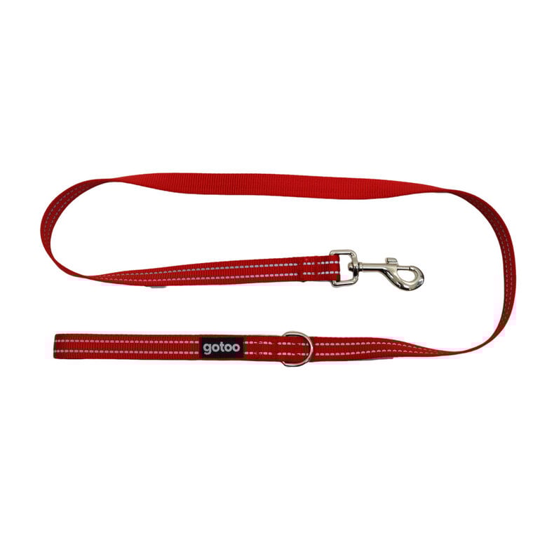 Gotoo Trela de nylon refletora vermelha para cães,  Imagem número 1 Gotoo Trela de nylon refletora vermelha para cães, , large Imagem número 1