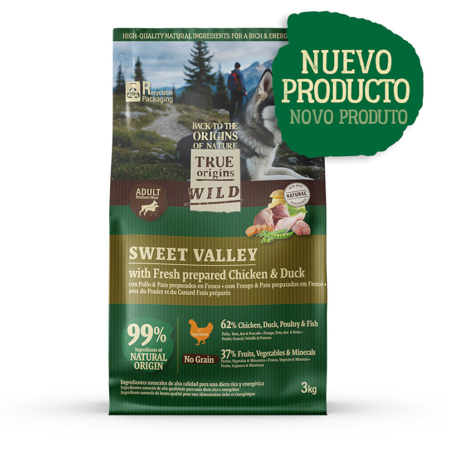 True Origins Wild Sweet Valley ra&ccedil;&atilde;o de frango com pato para c&atilde;es, , large Imagem n&uacute;mero 2