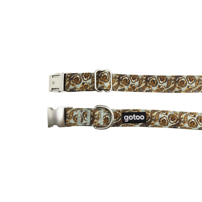 Gotoo Coleira estampada castanha para cães,  Imagem número 3 Gotoo Coleira estampada castanha para cães, , large Imagem número 3