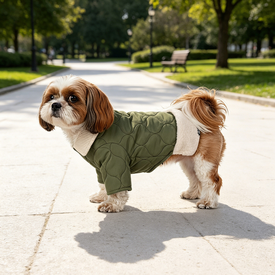 Gotoo Casaco Acolchoado Verde para c&atilde;es, , large Imagem n&uacute;mero 1