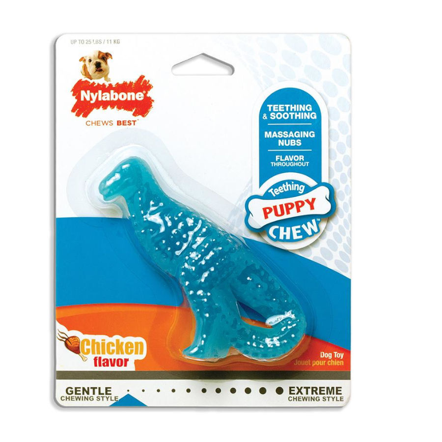 Nylabone Dino Osso Mordedor Azul de Nylon para c&atilde;es, , large Imagem n&uacute;mero 1