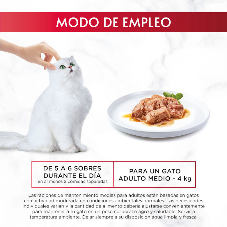 6 saquetas x 50 g Purina Gourmet Mon Petit Seleção Aves com molho em saqueta para gatos,  Imagem número 8 6 saquetas x 50 g Purina Gourmet Mon Petit Seleção Aves com molho em saqueta para gatos, , large Imagem número 8