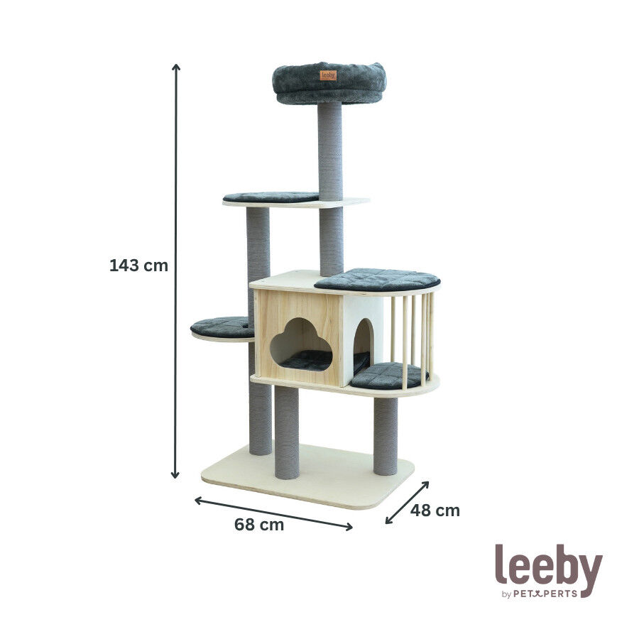 Leeby Cloud Collection torre arranhadora multiplataforma com cama nido para gatos, , large Imagem n&uacute;mero 4