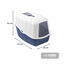 Nice Care Caixa de areia fechada Komoda azul para gatos, , large Indicador imagem número 4