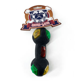 Wow Gum Neon Dumbbell Mordedor em Forma de Peso Multicor para cães