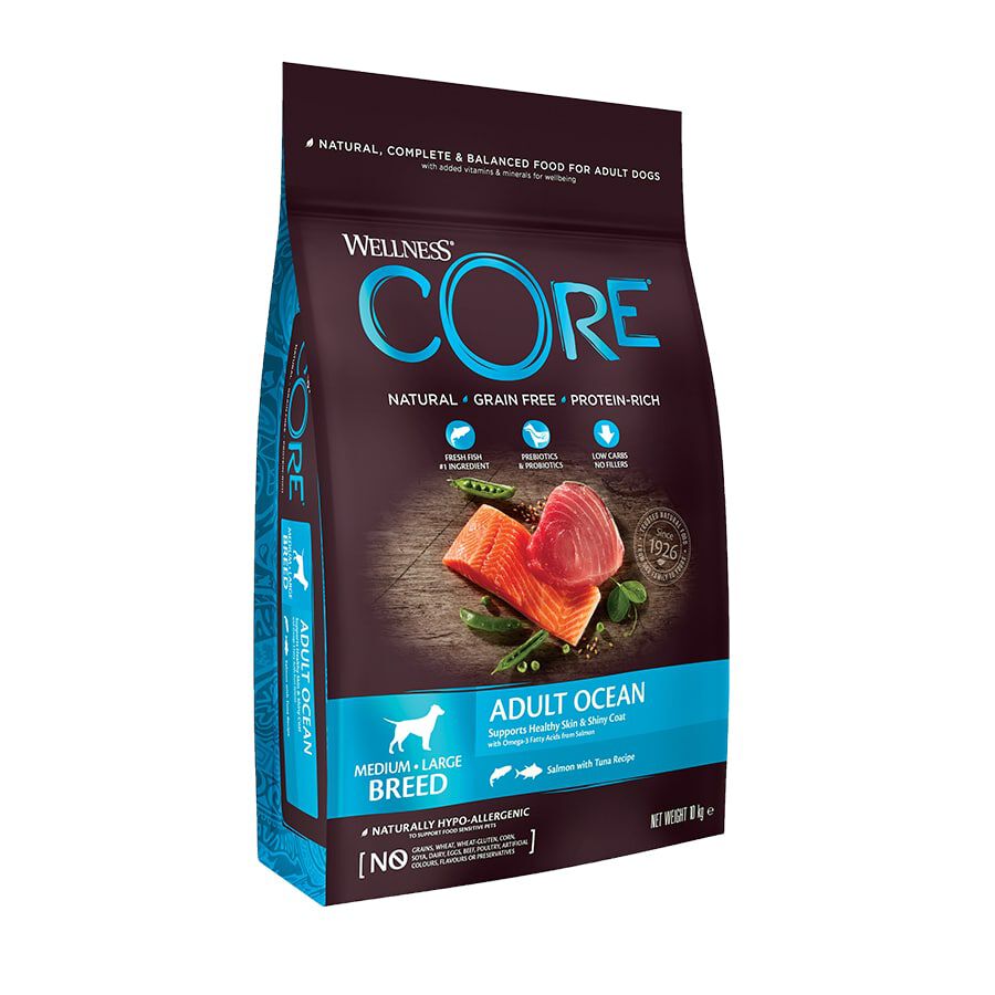10 kg Wellness Core Adult Medium/Large Ocean Salm&atilde;o e Atum ra&ccedil;&atilde;o para c&atilde;es , , large Imagem n&uacute;mero 1