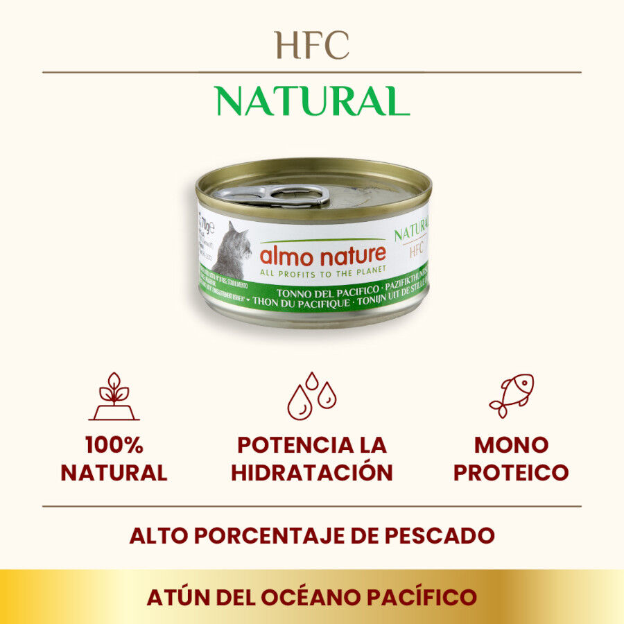 70 g Almo Nature HFC Atum do Pac&iacute;fico lata para gatos , , large Imagem n&uacute;mero 2