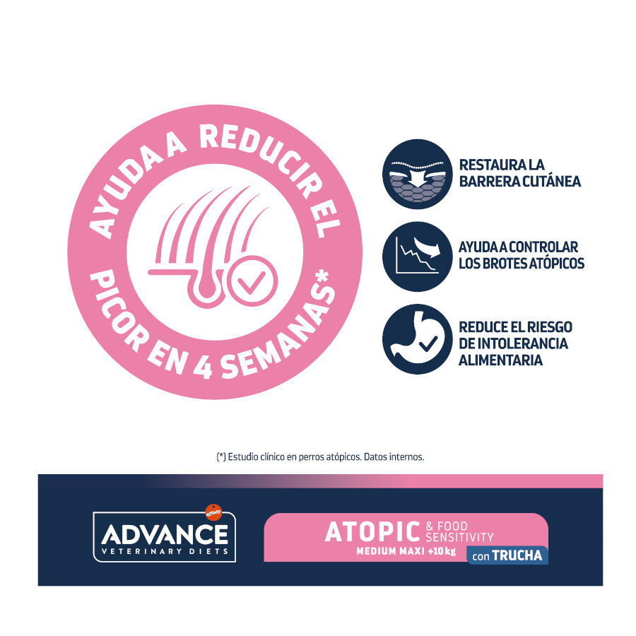 2 x 12 kg Advance Veterinary Diets Atopic Medium Maxi Truta ra&ccedil;&atilde;o para c&atilde;es Pack poupan&ccedil;a!, , large Imagem n&uacute;mero 3