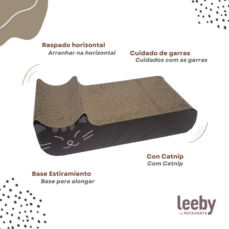 Leeby Kira arranhador de cartão preto para gatos,  Imagem número 3 Leeby Kira arranhador de cartão preto para gatos, , large Imagem número 3