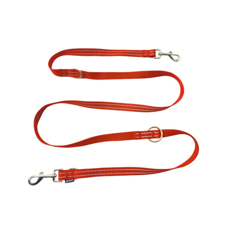 Gotoo Trela multiposição ajustável vermelha para cães,  Imagem número 2 Gotoo Trela multiposição ajustável vermelha para cães, , large Imagem número 2