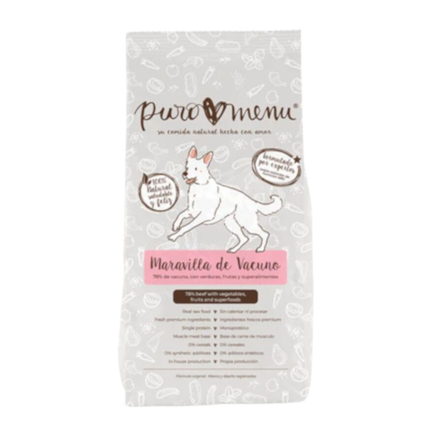 800 g Puro Men&uacute; BARF Maravilha de Vaca comida natural congelada para c&atilde;es, , large Imagem n&uacute;mero 1