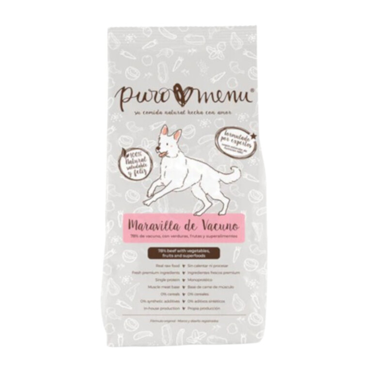 800 g Puro Menú BARF Maravilha de Vaca comida natural congelada para cães,  Imagem número 1 800 g Puro Menú BARF Maravilha de Vaca comida natural congelada para cães, , large Imagem número 1
