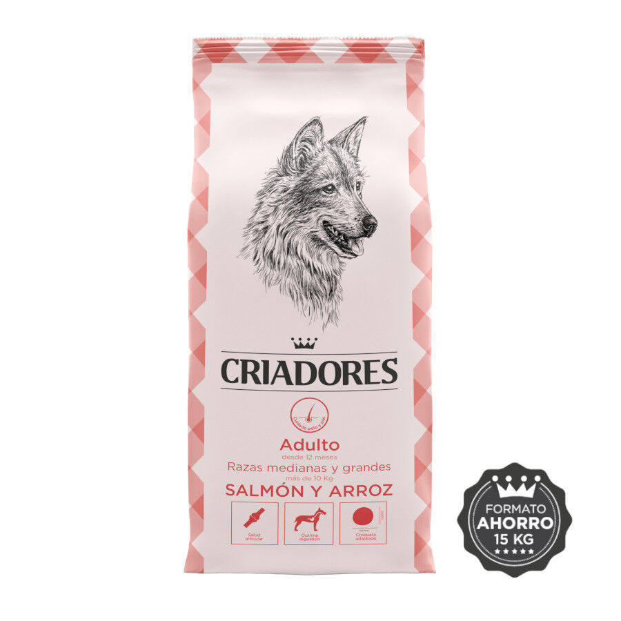 15 kg Criadores Adulto Salm&atilde;o e Arroz ra&ccedil;&atilde;o para c&atilde;es de porte m&eacute;dio e grande, , large Imagem n&uacute;mero 2
