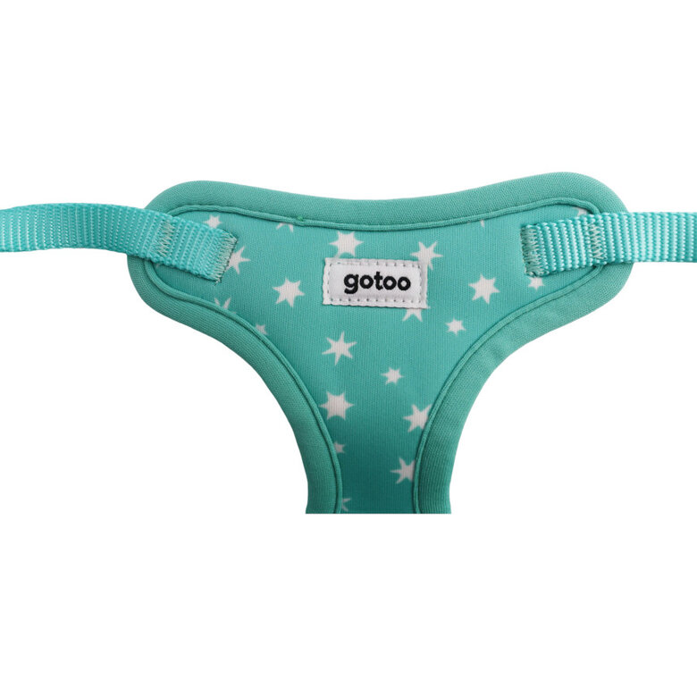 Gotoo Peitoral estampado estrelas verde menta para cães,  Imagem número 5 Gotoo Peitoral estampado estrelas verde menta para cães, , large Imagem número 5