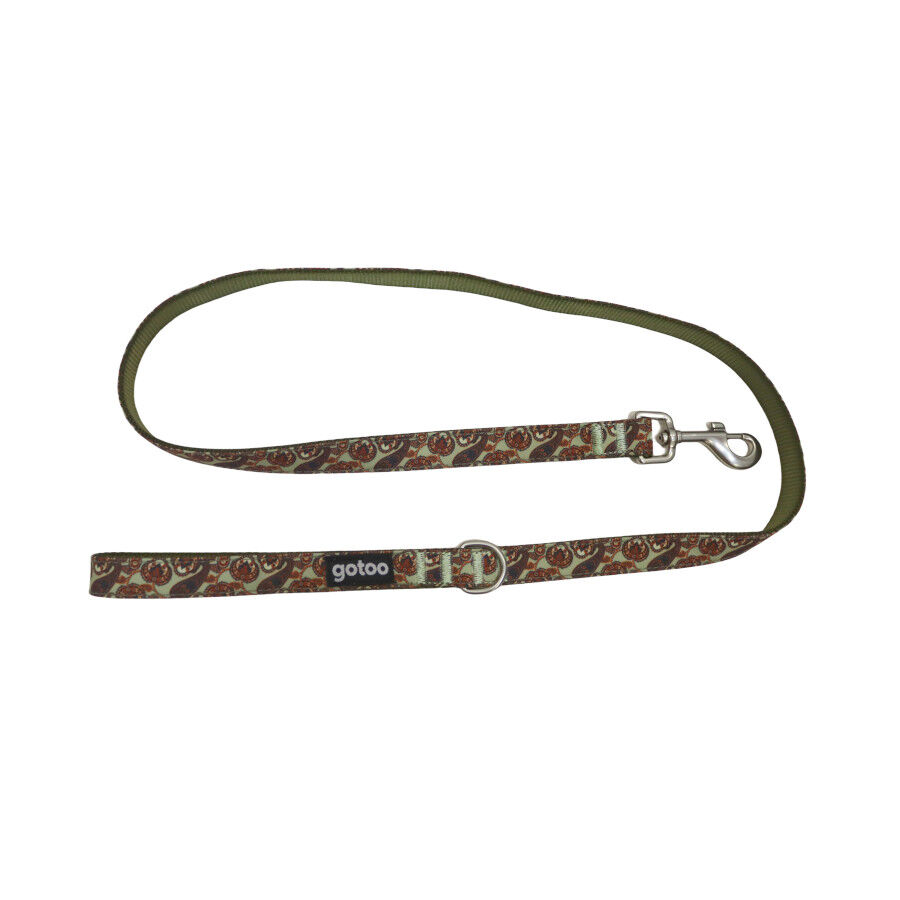 Gotoo Trela estampada caxemira c&aacute;qui para c&atilde;es, , large Imagem n&uacute;mero 1