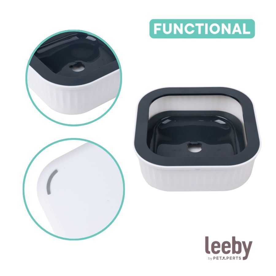 Leeby Dispensador de &Aacute;gua Anti-salpicos Branco para c&atilde;es, , large Imagem n&uacute;mero 3