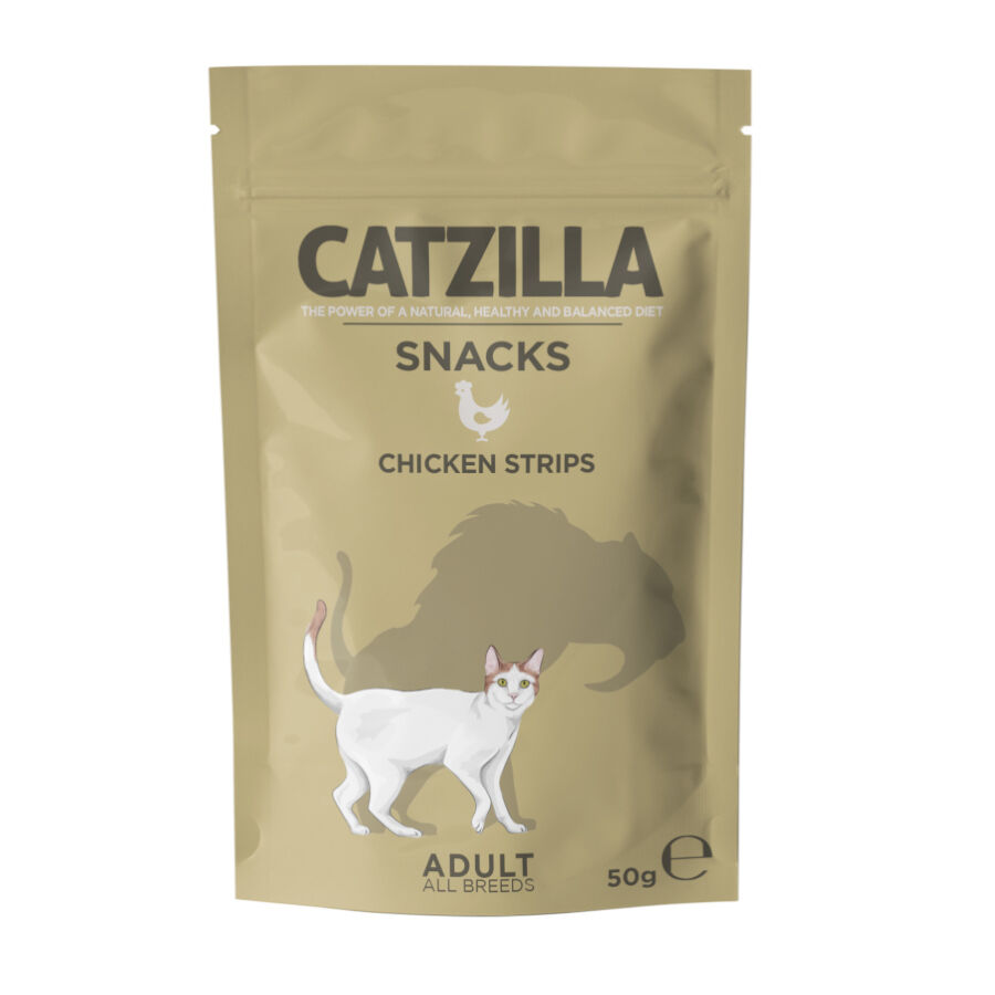 50 g Catzilla Tiras Piccolinis de Frango para gatos, , large Imagem n&uacute;mero 1